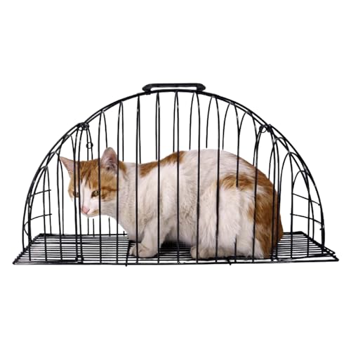 Gabbia per gatti - Gabbia per animali domestici, recinto per gatti in filo metallico - Gabbias in rete metal-lica resistente per gattini, cuccioli e piccoli animali domestici, trasportino da viaggio