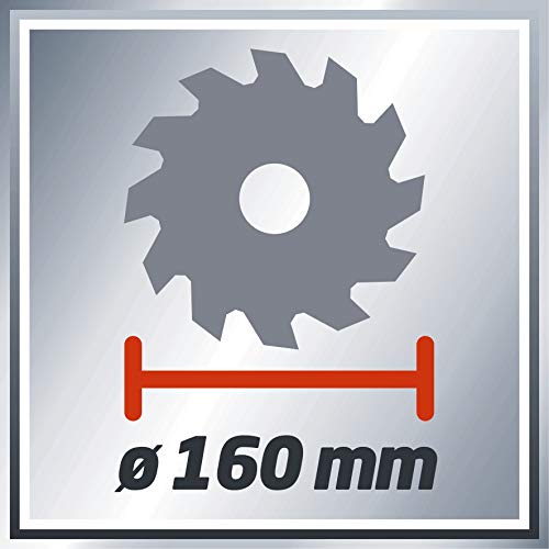 Einhell Sierra circular manual - TH-CS 1200/1. 1230 W, 5000 1 / min velocidad de ralentí, 55 mm de profundidad de corte máx., Tope de guía paralelo, conexión de vacío, incluye hoja de sierra HM