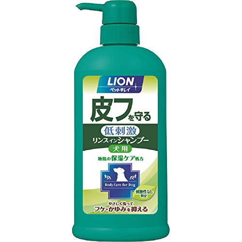 ライオン (LION) ペットキレイ 皮フを守る リンスインシャンプー ポンプ 愛犬用 550ml