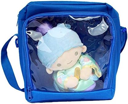 Ita Bag Shoulder Crossbody Bag Clear Window Purse Anime Fashion School Bag DIY, Cosplay, Comic Con, Blue