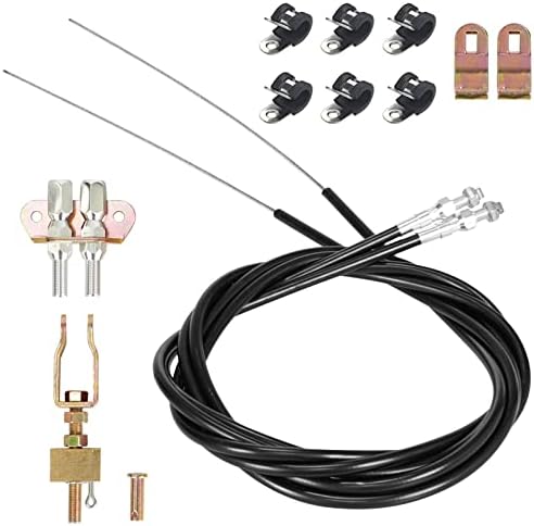 WHYQL Emergency Parking Brake Cable Kit Adjustable Compatible with Lokar Floor Mount Units/Disc or Drum Brakes Replace#330-9371 140-14415-R