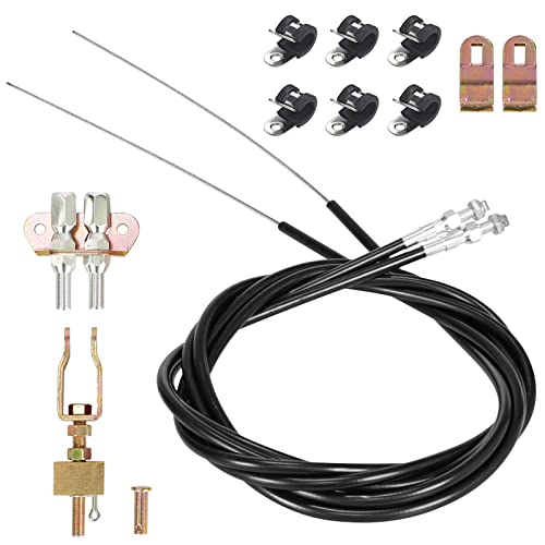 Boeeda Universal 110" Parking Brake Cable Kit Compatible With Lokar Floor Mount Units/Disc Or Drum Brakes Replace Wilwood 330-9371#140-14415-R #TOP5