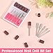 LXUEJIE 2 Sets 6 Pcs Nail Drill Bit Set, Professional Nail Art Tools Set Nails Drill Bits and Sanding Bands for Acrylic Art Nails Salons Beauty Manicure Pedicure