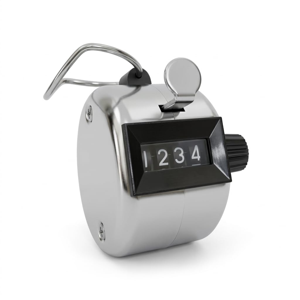 Hand Tally Japa Counter | ISKCON MAYAPUR | Manual Clicker Counting Machine 4 Digit Mechanical Counter | Durable Metal Body Easy Reset Finger Ring Grip for Event Attendance Inventory Prayer Counting-picture-14