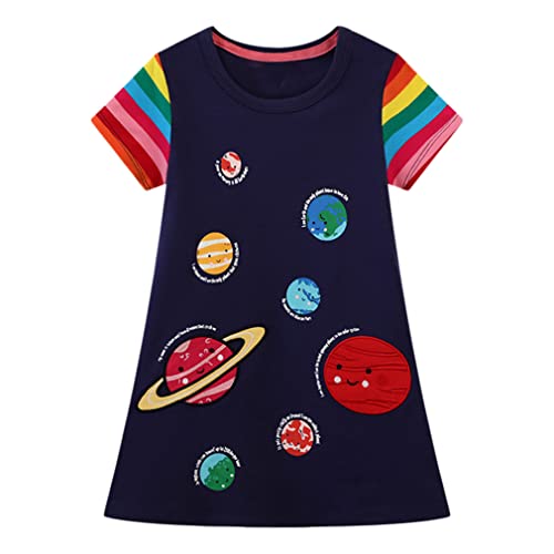 2-7 Years Girls Dresses Toddler Casual Summer Dress Cute A-line Dress for Home School