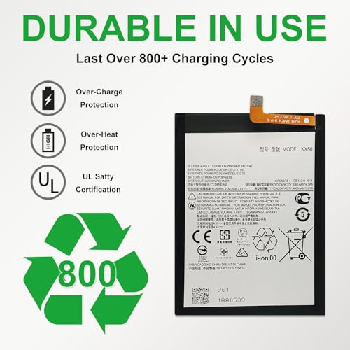 Image of New Battery Replacement KX50 Compatible with Motorola G Stylus 2020, G Pro, G8 Stylus, with Repair Toolkit & Instruction