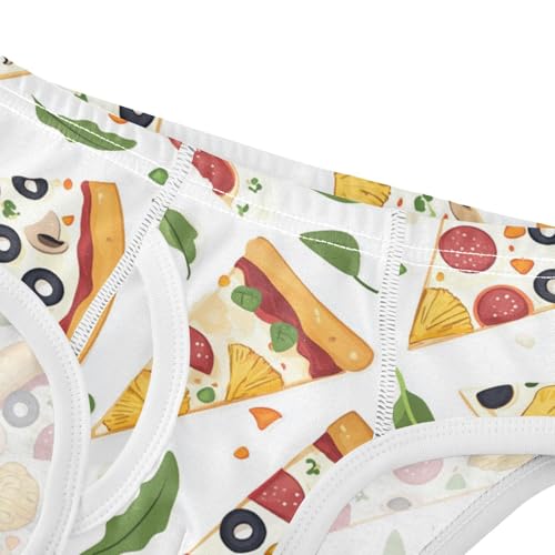 Wusikd Pizza Slice Boys' Underwear Cotton Boys Briefs Soft Toddler Underwear 2T4