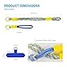 TENOC Braided Phone Wrist Strap 1 Pack, 7mm Thick Rope Anti-Loss Hand Lanyard with Twin Buckles for Keys & Smartphone Case, Dopamine Color Blocking Wristlet (Blue/Yellow)