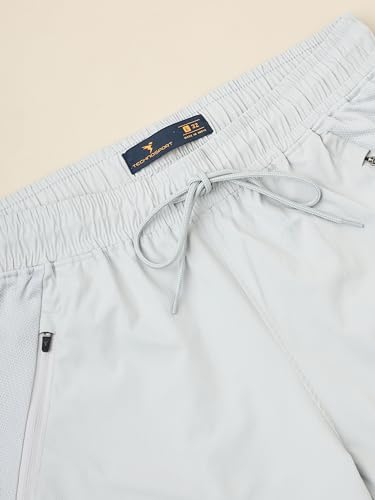 Image of TECHNOSPORT Mens Woven Regular Fit Activewear Joggers for Running, Gym, Sports and Regular Use Stretchable, Colorblock and Antimicrobial