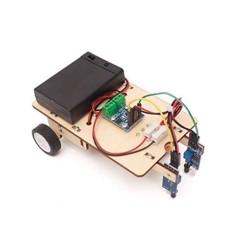 STEM Building Education Project DIY Assemble Kit Tracking Toy Car Innovative thinking Beginning Ability Cultivate awareness exercise children hands-on ability, understanding simple programming