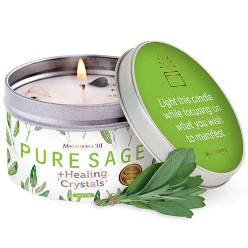 Magnificent 101 Healing Crystals Candle