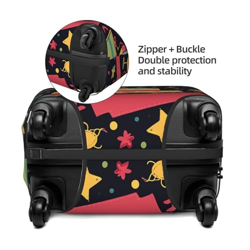 Travel Luggage Cover Happy birthday images Suitcase Protector Elastic Washable Stretch Suitcase Protector Anti-Scratch Travel Suitcase Cover Fit 18-32 Inch Luggage3