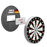 Karella Schallschutz Compact Ø45 cm für Steeldartboards, 2-TLG, Schalldämpfung/Silencer für Dartscheibe, nachweisbare Geräuschreduzierung bis 80%, patentiert, Schallreduzierungssystem Made in Germany