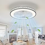 LOKUNM 48cm Deckenventilator mit Licht und Fernbedienung, flaches...