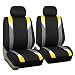FH Group FB033YELLOW102 Bucket Seat Cover (Modernistic Airbag Compatible (Set of 2) Yellow)