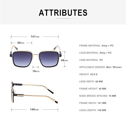 HMRGLMIE-Luxury Men Sunglasses Steampunk Fashion Glasses Metal Frame Glamour Retro Shades UV4003
