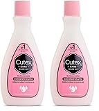 Cutex - Quitaesmalte Hidratante de Uñas, con Acetona, Glicerina, Aceites Minerales y Vitamina E, Elimina el Esmalte, Limpia, Hidrata y Fortalece las Uñas y las Cutículas - 200 ml (Paquete de 2)