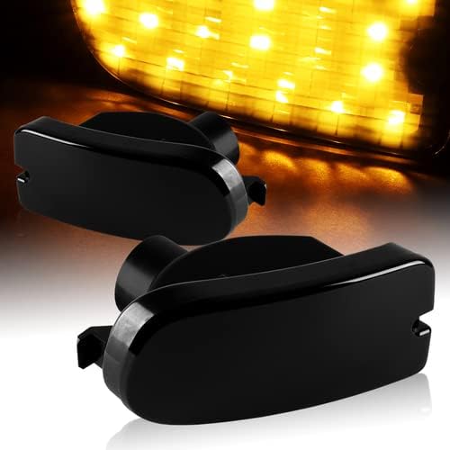 Par de lentes ahumadas ámbar LED parachoques delantero luz intermitente compatible con Subaru Impreza RS 1999 - 2001, 2000