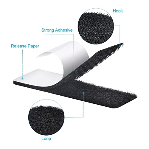 Fita Adesiva de Dupla Face, 30 PCS Fitas de Gancho e Laço Leves Multifuncionais de Forte Adesão Boa