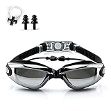 【Protección UV y Antivaho】 Las gafas de natación están diseñadas con un innovador revestimiento de espejo en la superficie de la lente y un revestimiento antivaho en la superficie interna. Los lentes reflejan la luz del sol y bloquean los rayos UV para brindar una experiencia de uso cómoda.