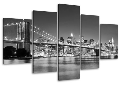 Visario Photos sur Toile de New York, 100 cm de Large x 50 cm de Haut, prêtes à Suspendre, du Studio