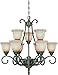 Craftmade 22429-ET Sutherland Chandelier, 9-Light 540 Watts (31"W x 31"H), English Toffee