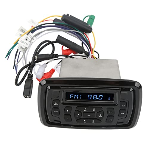 Waterproof Marine Radio Car Stereo Receivers Marine Speakers Bluetooth Car AM/FM Radio Stereo Receiver 12V DC MP3 Player Stereo Sound for Yacht Caravan Engineering Vehicle Ship +Auto - Image 2