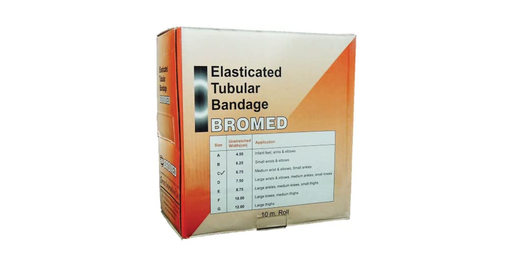 Bromed Elasticated Tubular Bandage Size C Medium Wrist & Elbows Small Ankles