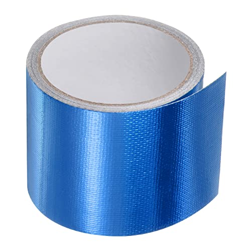 Image of HARFINGTON Tarpaulin Repair Tape, 3.15 inch x14.6ft Waterproof Rip Stop Patch and Tent Repair Tape for Tear Resistant Tent Greenhouse, Blue