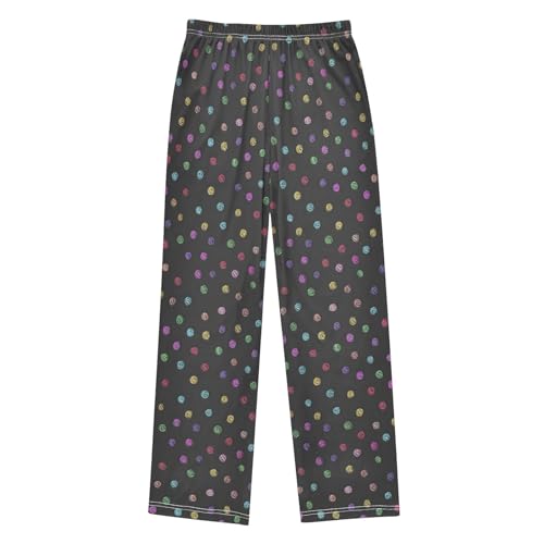 Pajama Pants Lounge Sleep PJ Bottoms Sleepwear Elastic Waist Drawstring S Cute Polka Dot2