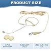 sourcing map Ear Hook Headset Microphone, Single Over Ear Set Hanging Omnidirectional Wired Audio Condenser Microphone Headset with Mini XLR 3 Pin TA3F Plug 3.9ft Cable, Beige #1