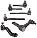 PartsW 6 Pc Steering Kit for Dodge Ram 1500/2500 RWD Models Only Inner & Outer Tie Rod Ends, Idler & Pitman Arms