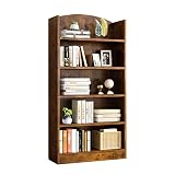 MIN WIN 5-Tier Open Bookcase and Bookshelf, 47.24" Tall Shelf Wood Bookcase with Storage Rack Shelf,