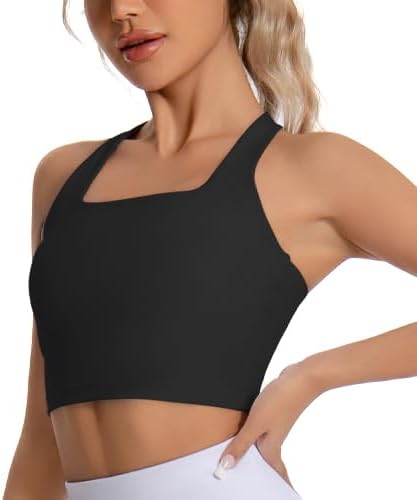 KOKITA Women's Sports Bra Fitness Short Tank Top Criss-Cross Back Padded Strappy Sports Bras Yoga Workout Bra