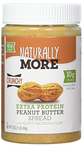 Naturally More Natural Crunchy Peanut Butter Spread + 10g Protein + Flaxseed