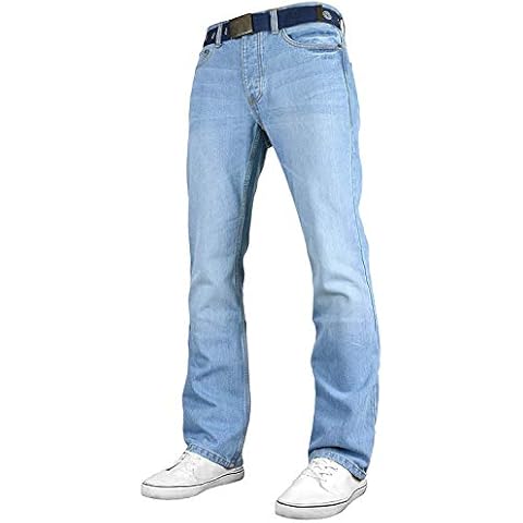 Smith & Jones Mens New Enrico Bootcut Leg Jeans Light Used Look W34- L32 Cover
