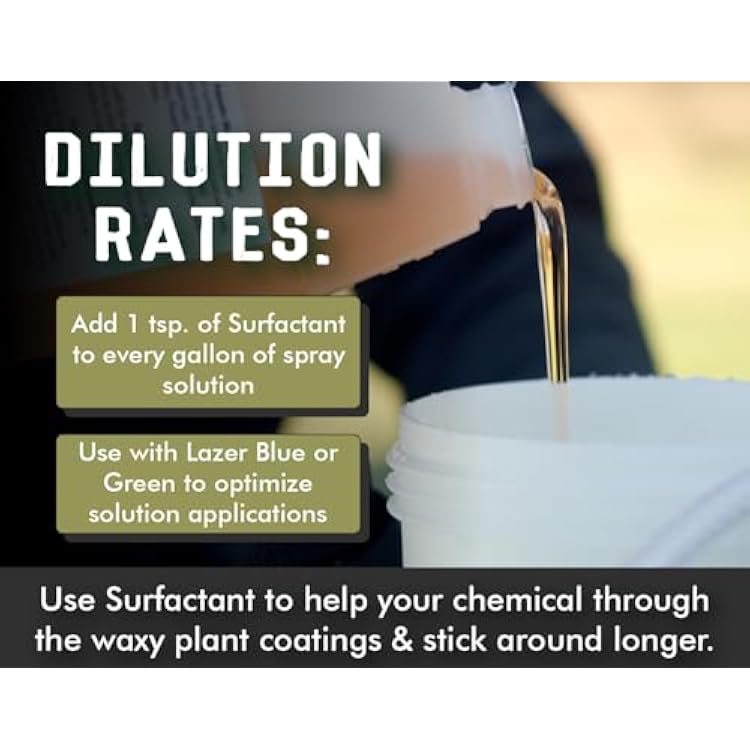 Concentrated Surfactant for Herbicides Non-Ionic 8oz, Increase Product Coverage, Penetration, Effectiveness