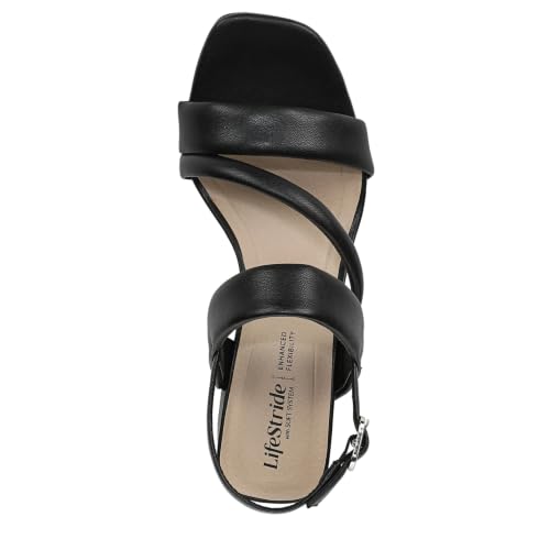 LifeStride Women's Celia Slingback Strappy Dress Sandals Heeled, Black, 10 Wide by LifeStride - Used condition - Image 5