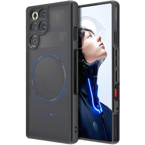 FINON for REDMAGIC 11 Pro �p �P�[�X REDMAGIC 11 Pro+ �p �J�o�[ �X�}�z�P�[�X ���b�h�}�W�b�N �J�o�[ �}�b�g �N���A�P�[�X �n�C�u���b�h�P�[�X �w��F�؉\���f�� �ϏՌ� �V���v�� (�}�b�g�u���b�N�i�o�b�N�p�l