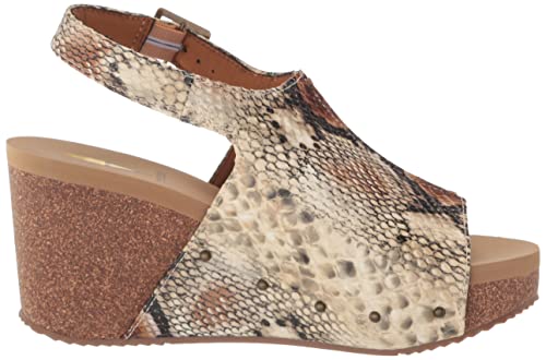 Image of Volatile Division Wedge Sandals for Women Featuring Cork Covered Bottom with EVA Insole and Rubber Outsole