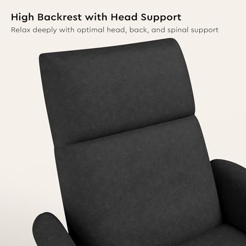 Image of Interio by Godrej Elbe Motorised 1-Seater Fabric Recliner Sofa