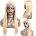 DACHIC HD Blonde 613 Lace Front Wigs Human Hair 150% Density (12 12 12+10, Blonde Color)