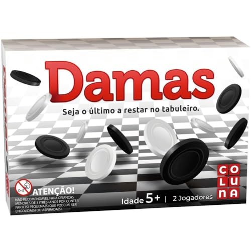 Jogo de Tabuleiro Dama, Coluna, Multicor