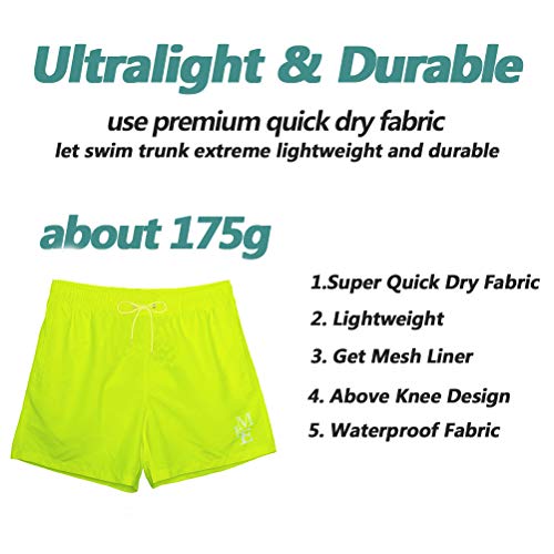 Beach Shorts Swim Trunks Quick Dry Men's Bathing Suit with Mesh Lining/Side Pockets4