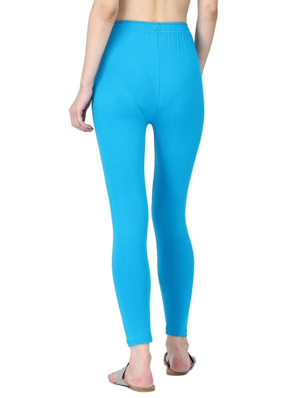 Robinbosky Premium Cotton Lycra Stretchable Blue Ankle Leggings (2XL, BLUEDANUBE) - Image 5 thumbnail