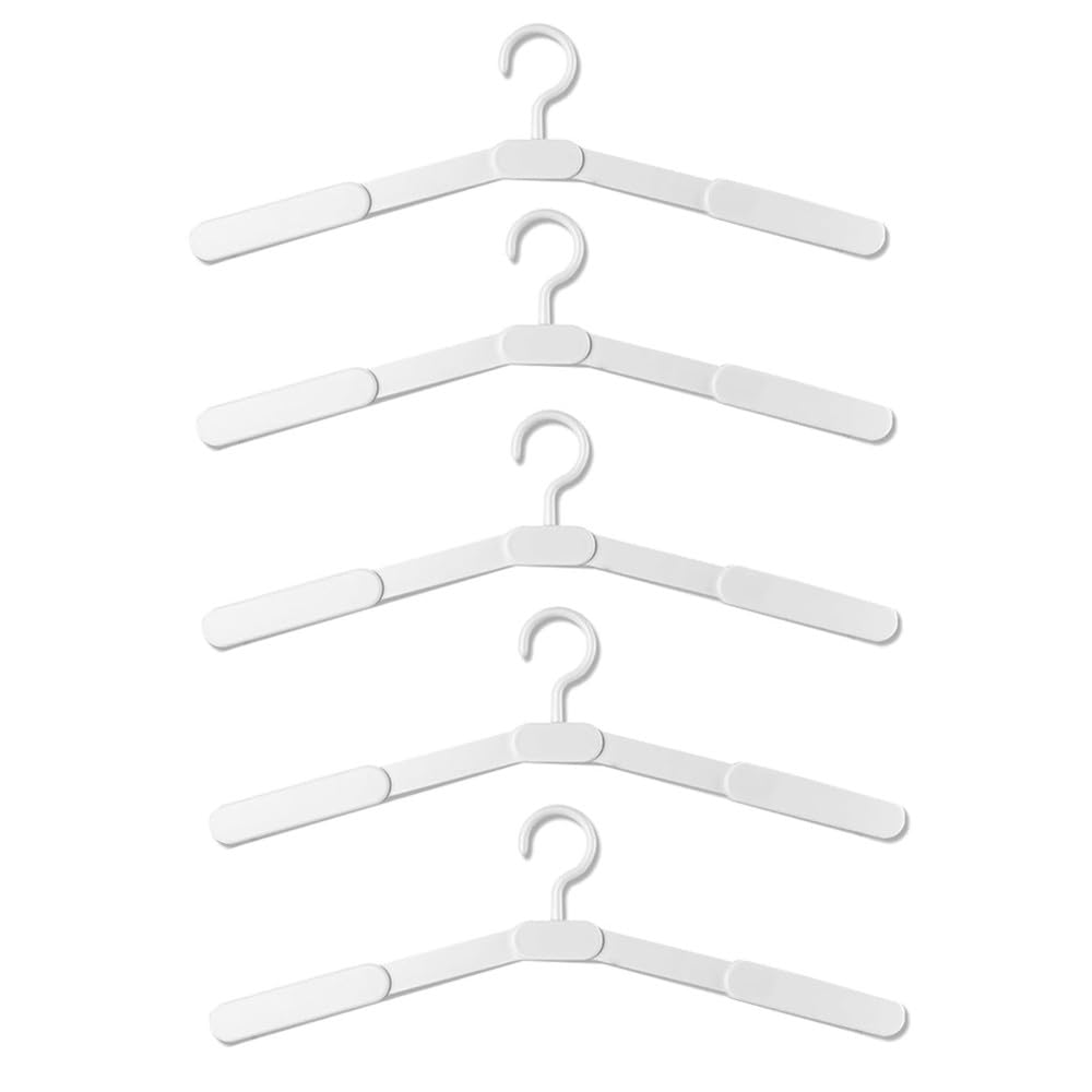 Aundhegrtt Foldable Travel Hanger-Portable Space-Saving 5-Pack with Clips for Cruise Baggage