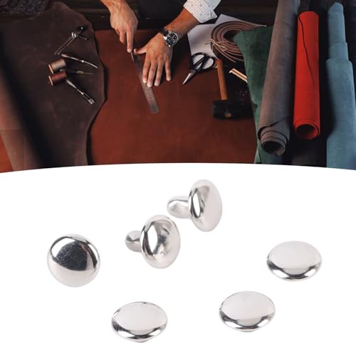 500 Conjunto Kit de Rebites de Reparo de Cinto de Couro, Parte Superior Redonda de Aço Inoxidável 8x