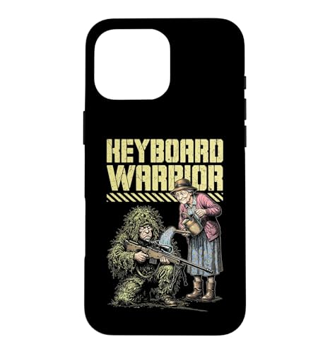 Keyboard Warrior Funny Ghillie Suit FPS �~���^���[ �Q�[�}�[ �X�}�z�P�[�X iPhone 16 Pro Max �p