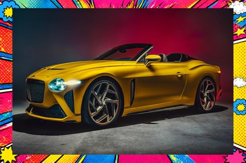 Home Comforts 2020 Bentley Mulliner Bacalar Style B - Pop Art Edition | 12x18 Inch Laminated Poster | Vibrant Colors & Stunning Detail Wall Art