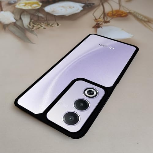 Image of AIBEX Crystal Clear Back Case Compatible with Oppo K12x 5G / Oppo A3 Pro 5G Back Cover Case | 360 Degree Protection | Shock Proof Design | Transparent Back Cover (PC & TPU, Black)